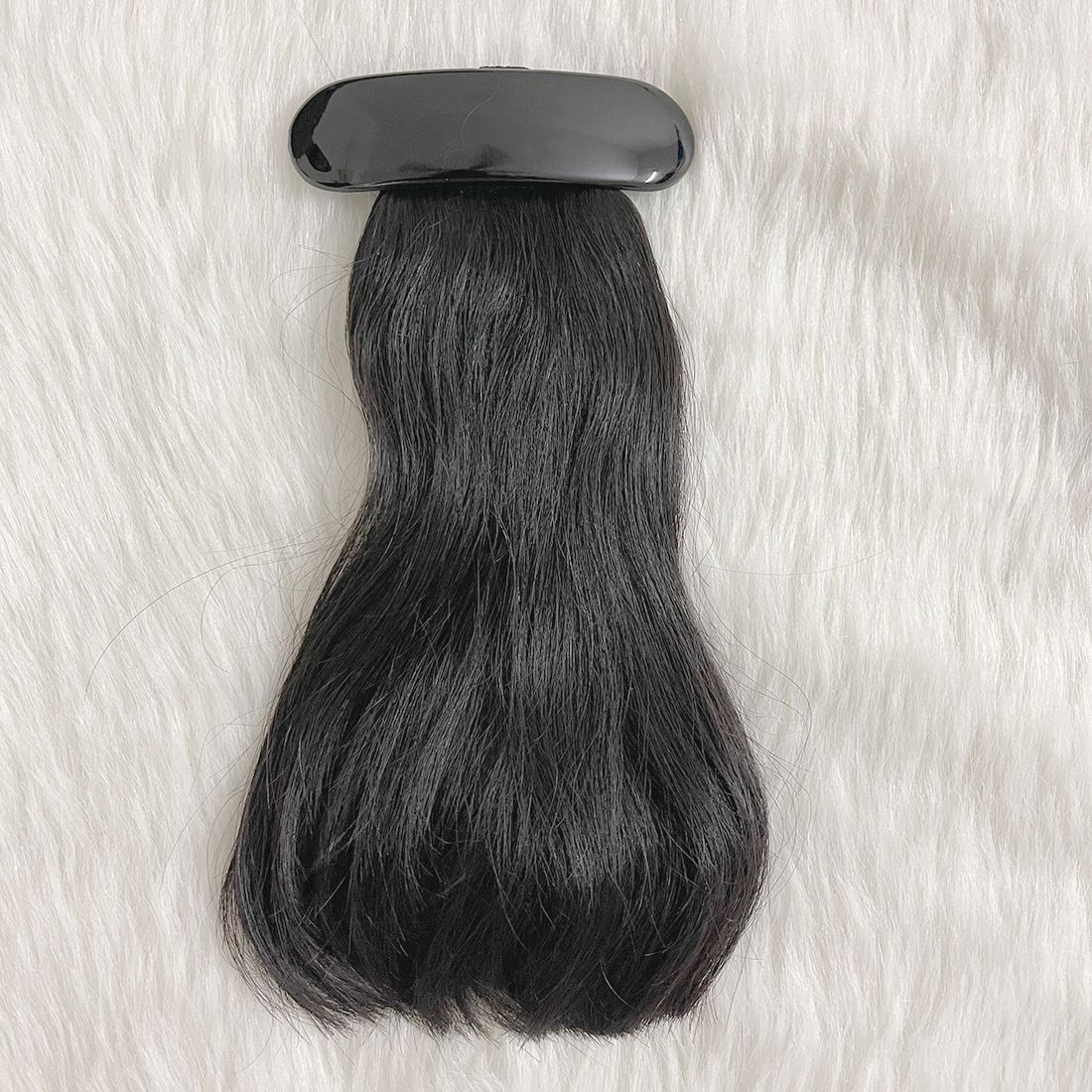 10 Inch Straight Clip In Ponytail |Natural Black|Washable Hair Extension