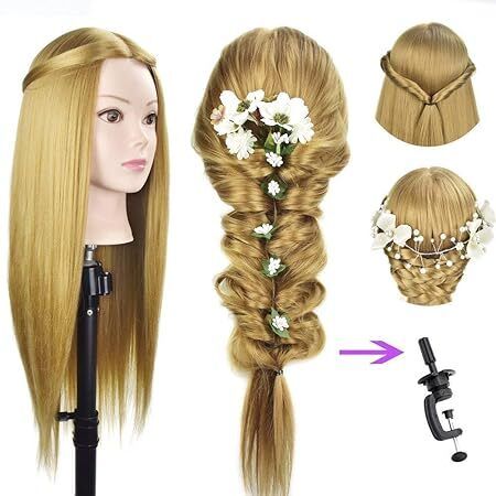 Styling Practice Dummy Golden Hair Extension-image-28