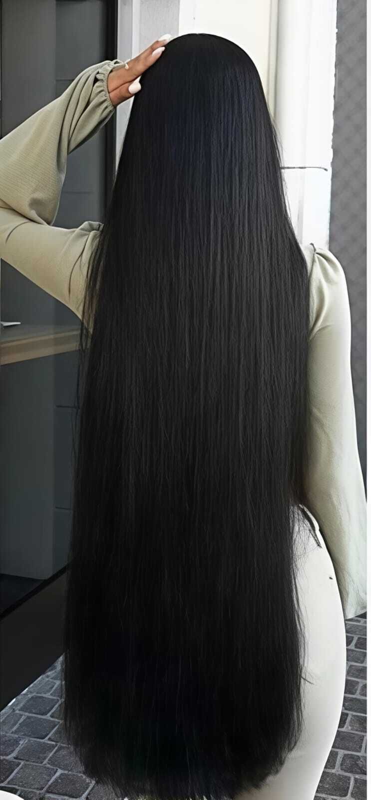 maa kali emporium Long Straight Black Wig for Women Soft Silky Texture Natural Look Extension Hair Extension-picture-16