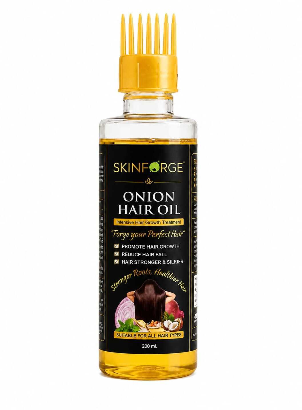 skinforge Onion Hair Oil,Intensive Hair,Helps Reduce Hair Fall, Supports Hair Growth, Hair Oil-picture-3