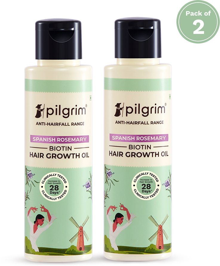 Spanish Rosemary & Biotin Hair Growth Oil Controls Hair Fall Pack of 2 Hair Oil-image-29