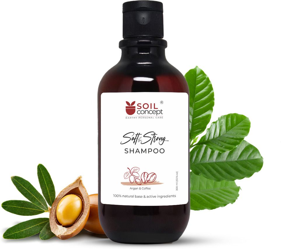 soil concept Soft and Strong Shampoo Argan &Coffee 300ml for 300ml Pack of 2-picture-15