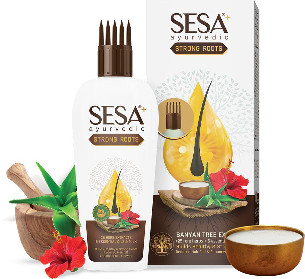 Ayurvedic Strong Roots Oil with 26 Herbs and 6 Oils for Hair Fall Control Hair Oil