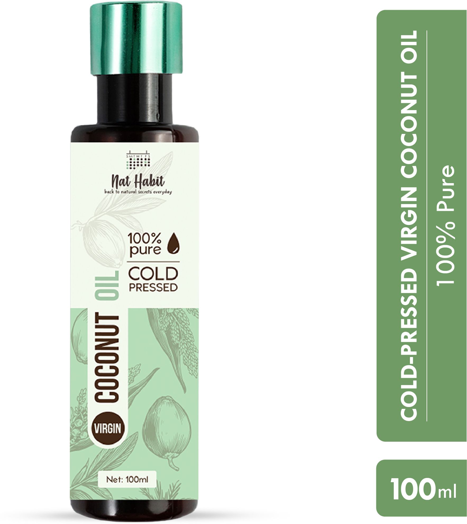 nat habit Cold Pressed Virgin Coconut Oil For Hair Growth & Body Massage|100% Pure Hair Oil-picture-12