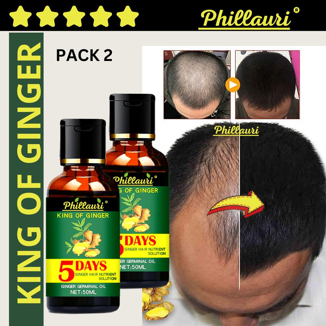 Ginger 5 Days Ayurvedic Formulation Hair oil 50ml For Men and Women Hair Oil-image-5