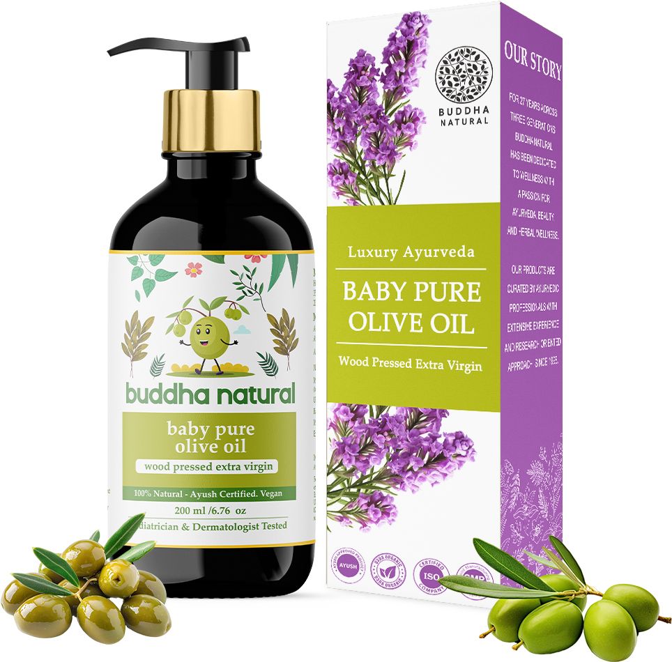 Baby Olive Oil Cold Pressed Extra Virgin- (150 ml) - Hydrate Skin & Shiny Hair Hair Oil-image-47