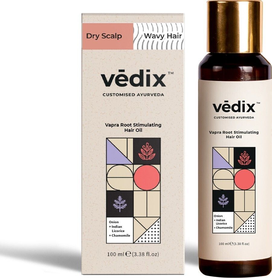 Customized Ayurvedic Vapra Root Stimulating Hair Oil for Dry Scalp – Wavy Hair Hair Oil-image-1