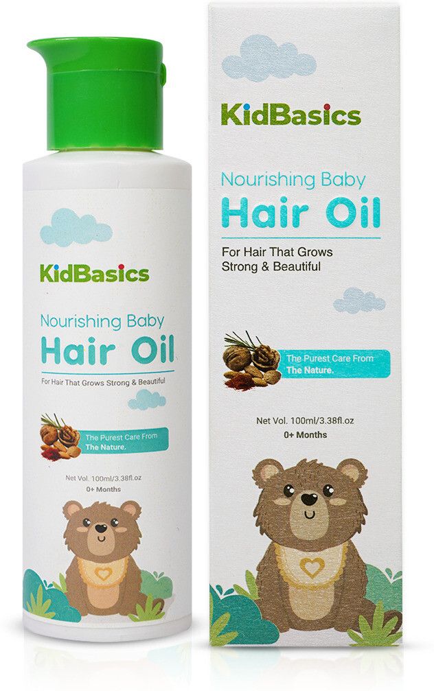kidbasics Baby Hair Oil for Soft Hair | Coconut & Almond Oil | Gentle Scalp Care Hair Oil-picture-11