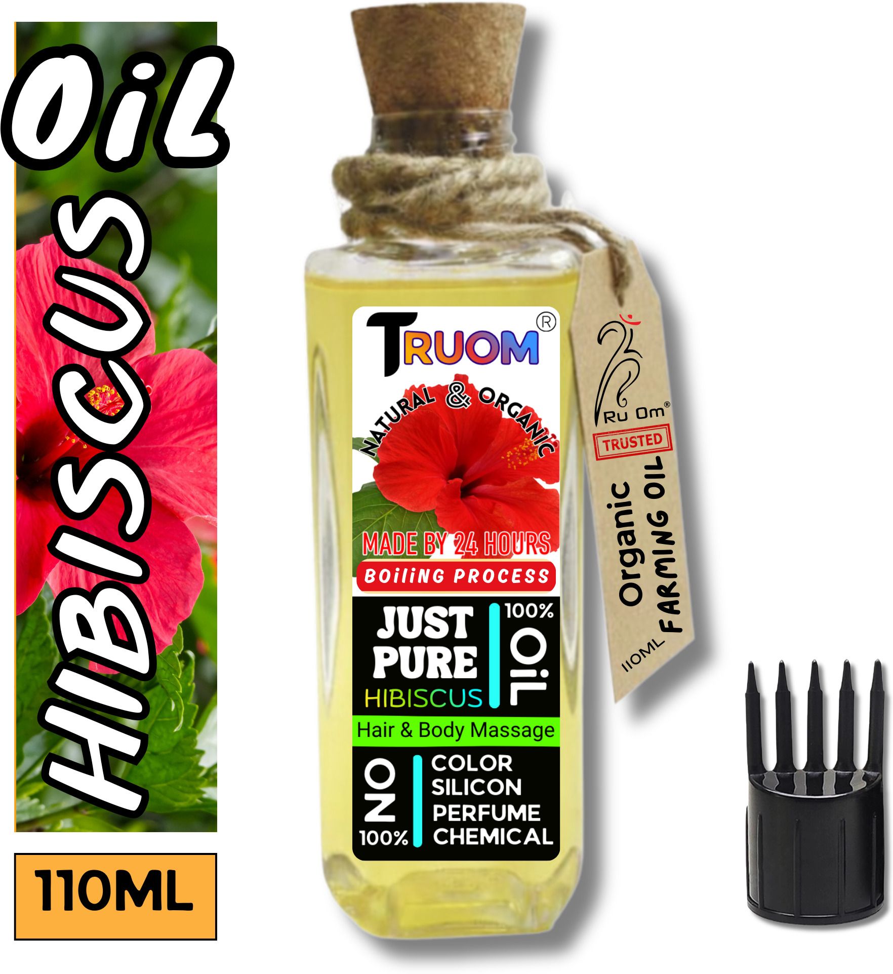 truom Natural and Organic Hibiscus hair n Body Oil Hair Oil-picture-15