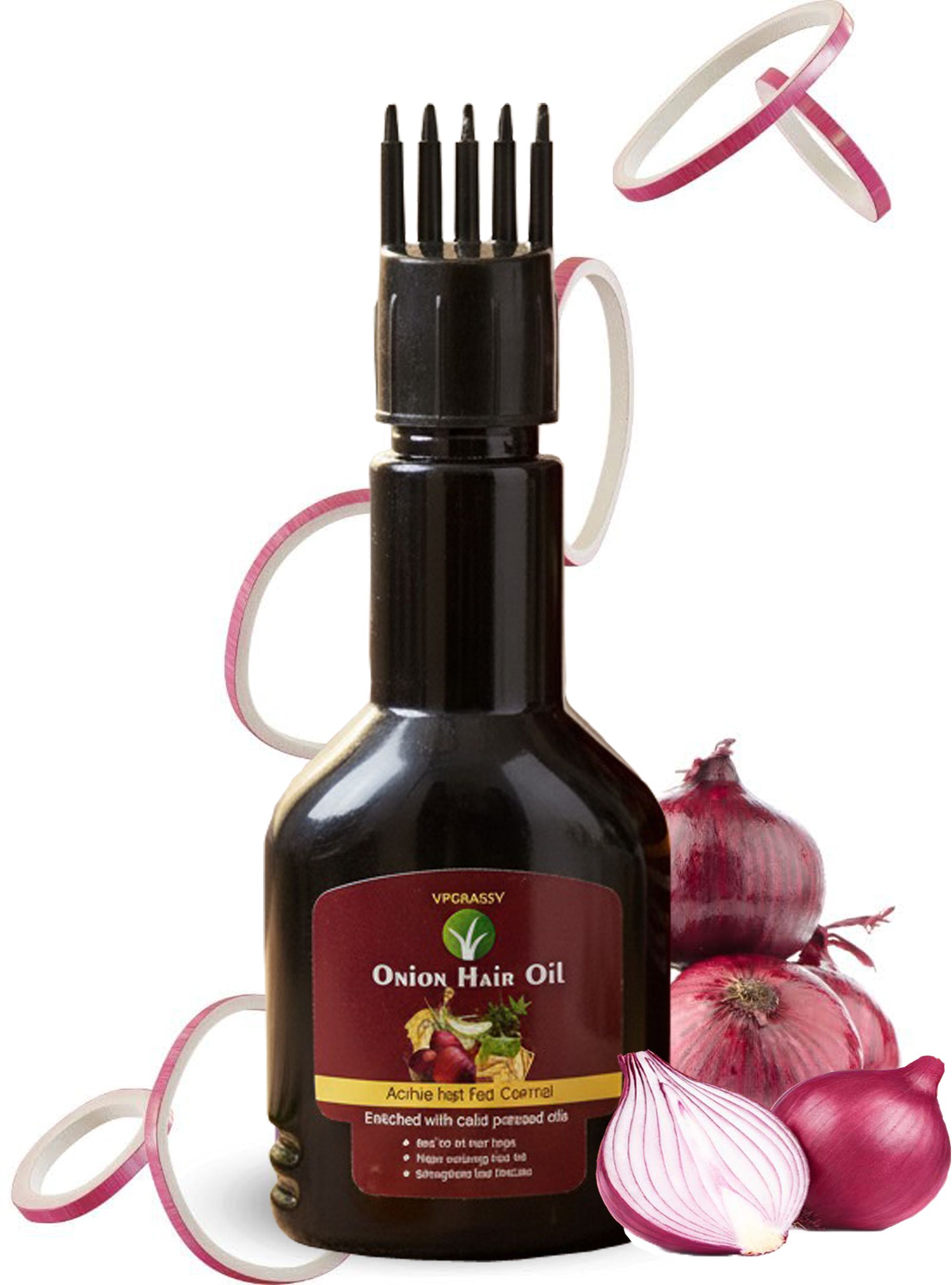 vpgrassy Natural Red Onion Hair Oil Enriched with Red Onion Anti-Hairfall & Nourishment Hair Oil-picture-16