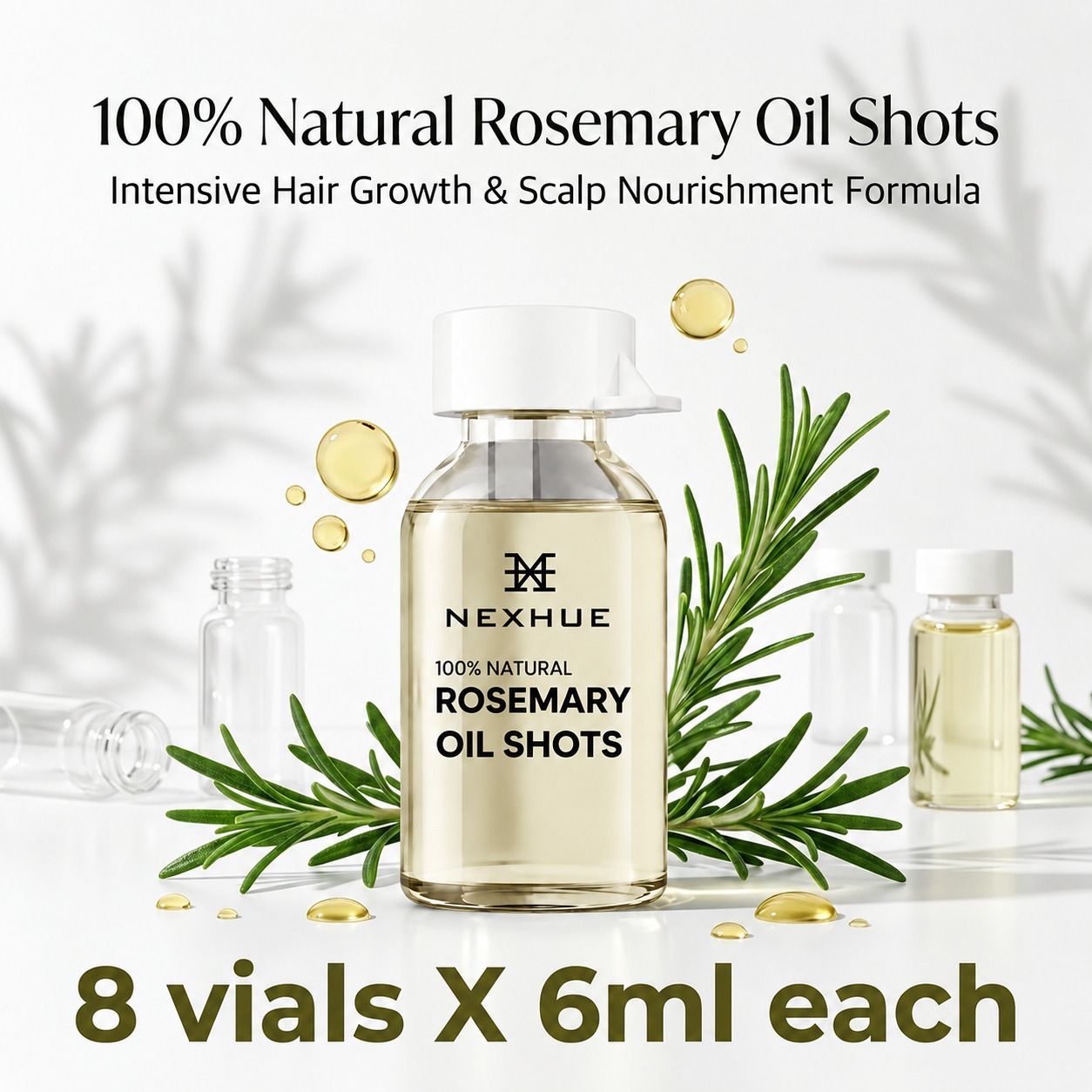 Hair Growth Oil Shots | Rosemary Hair Oil Men & Women, Root Nourishing Hair Care Hair Oil-image-33