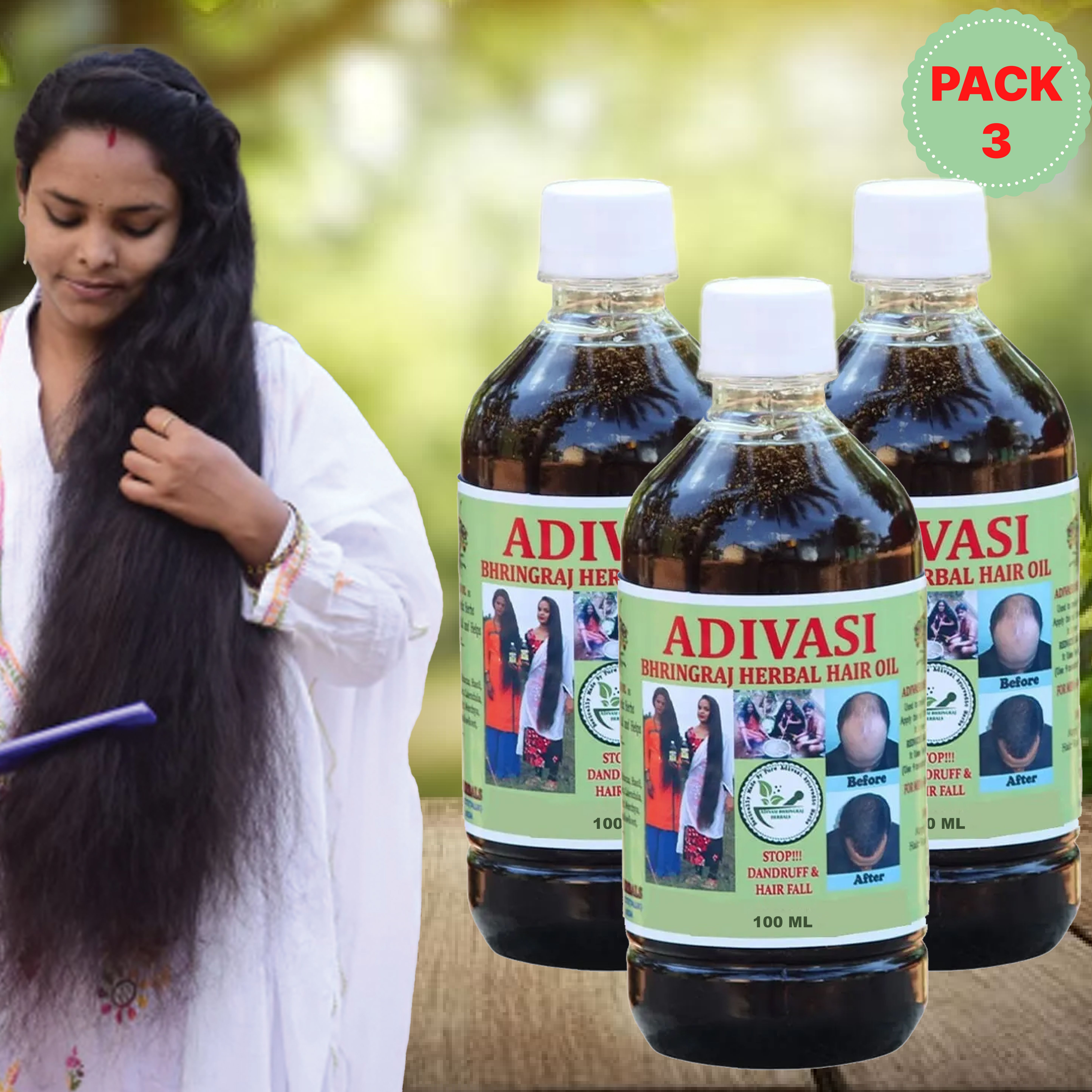 adivasi Oil For Natural Therapy To Prevent Hair Fall.Hair Massage Oil Hair Oil-picture-25