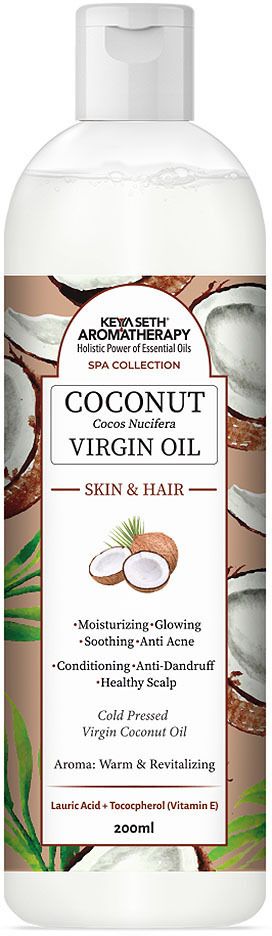 Virgin Coconut Oil, Skin & Hair, Moisturizing Glowing Nourishment Anti Dandruff Hair Oil