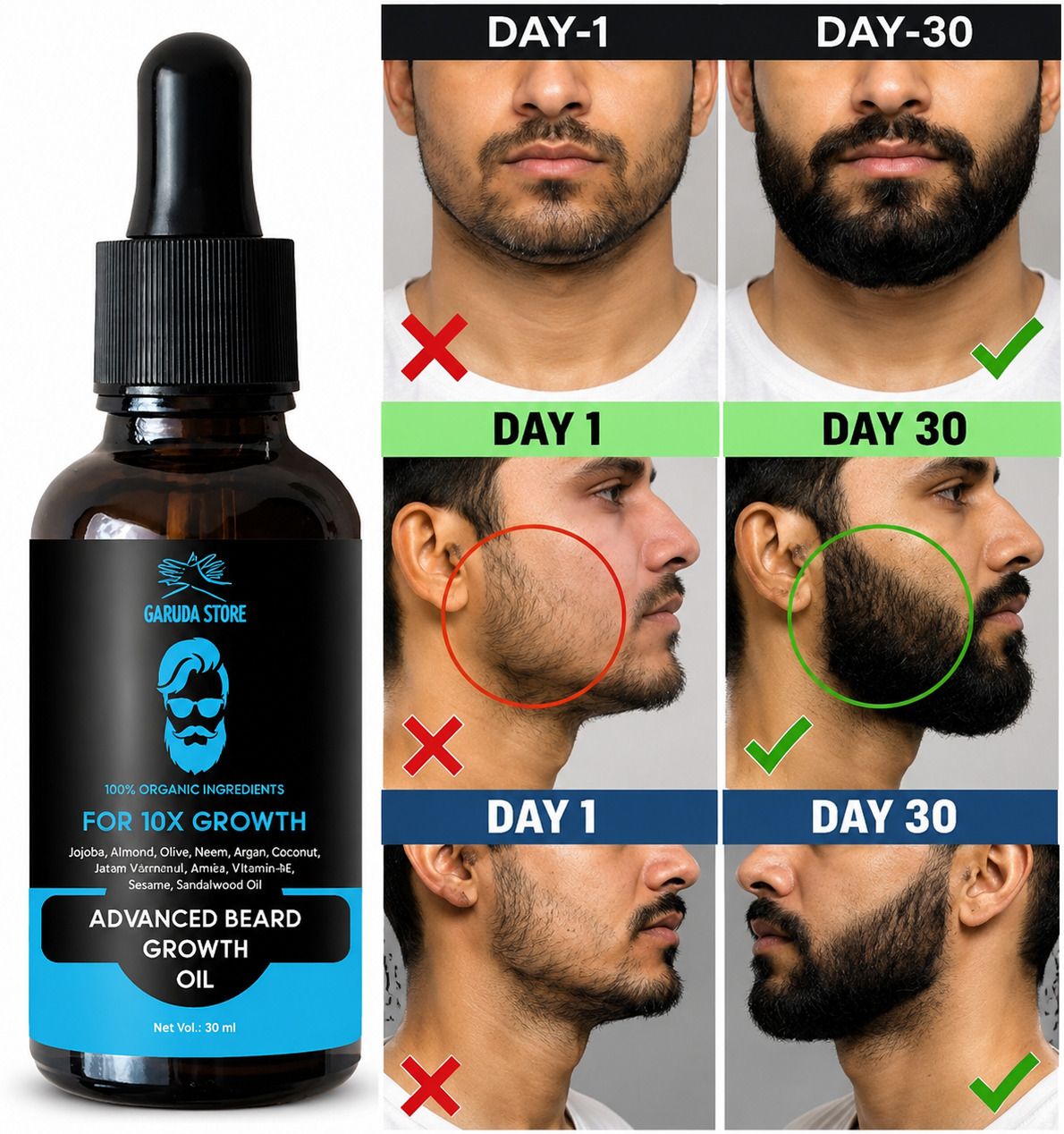 Beard Growth Oil for Men Healthy Beard Care Hair Oil-image-15