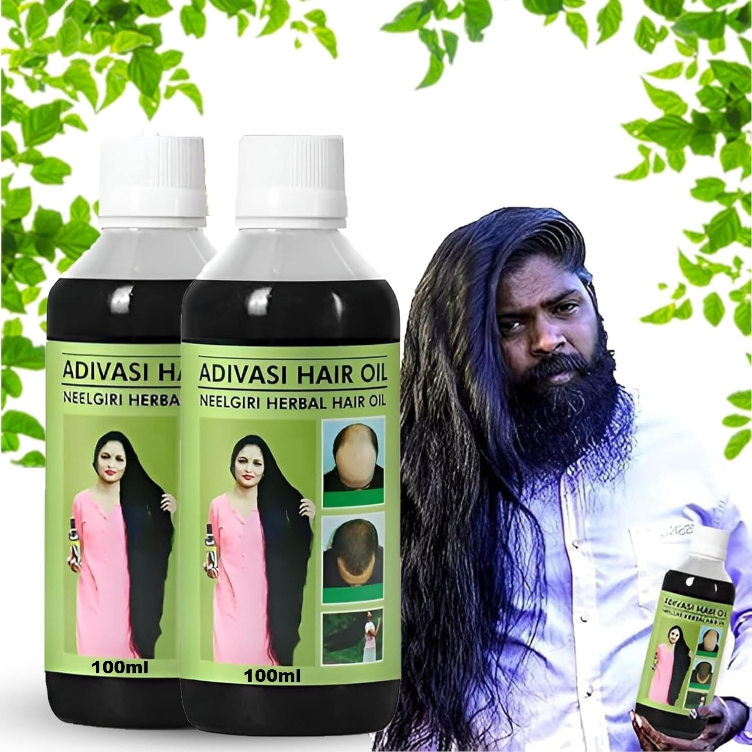 PURE AYURVEDIC BHRINGRAJ HERBAL ,FOR LONG AND SHINY HAIR Loss Hair Oil