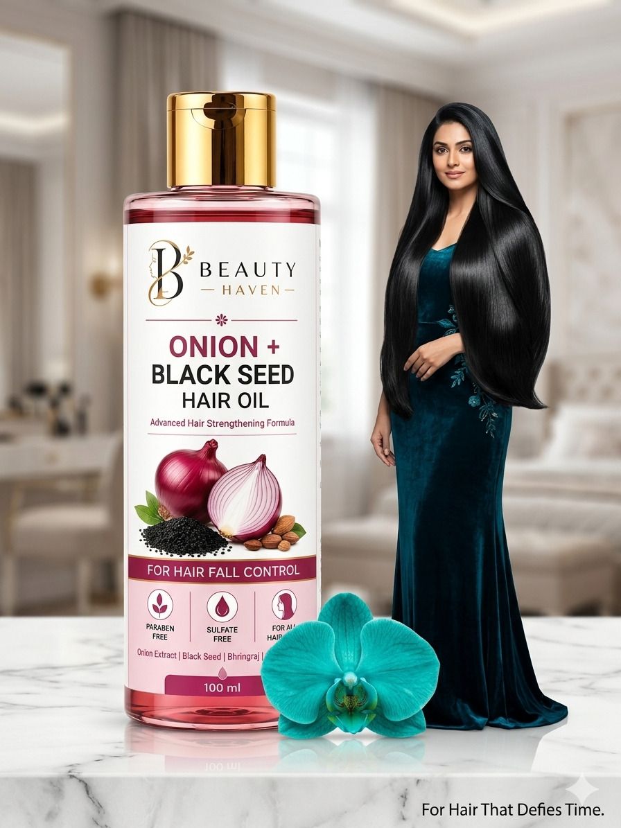 Herbal Onion Black Seed Hair Oil with Scalp Nourishing Formula Hair Oil-image-6