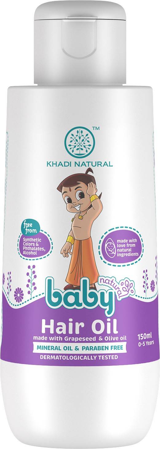 Khadi Natural Baby Hair Oil with Grapeseed &Olive, 1