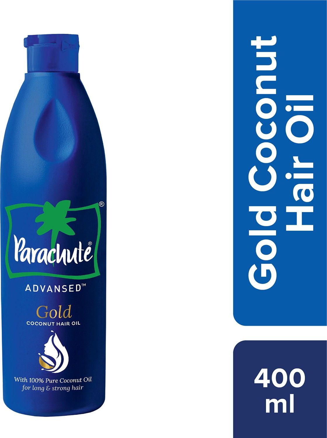 Gold Coconut Hair Oil, Made with Pure Coconut Oil, Vitamin E Hair Oil