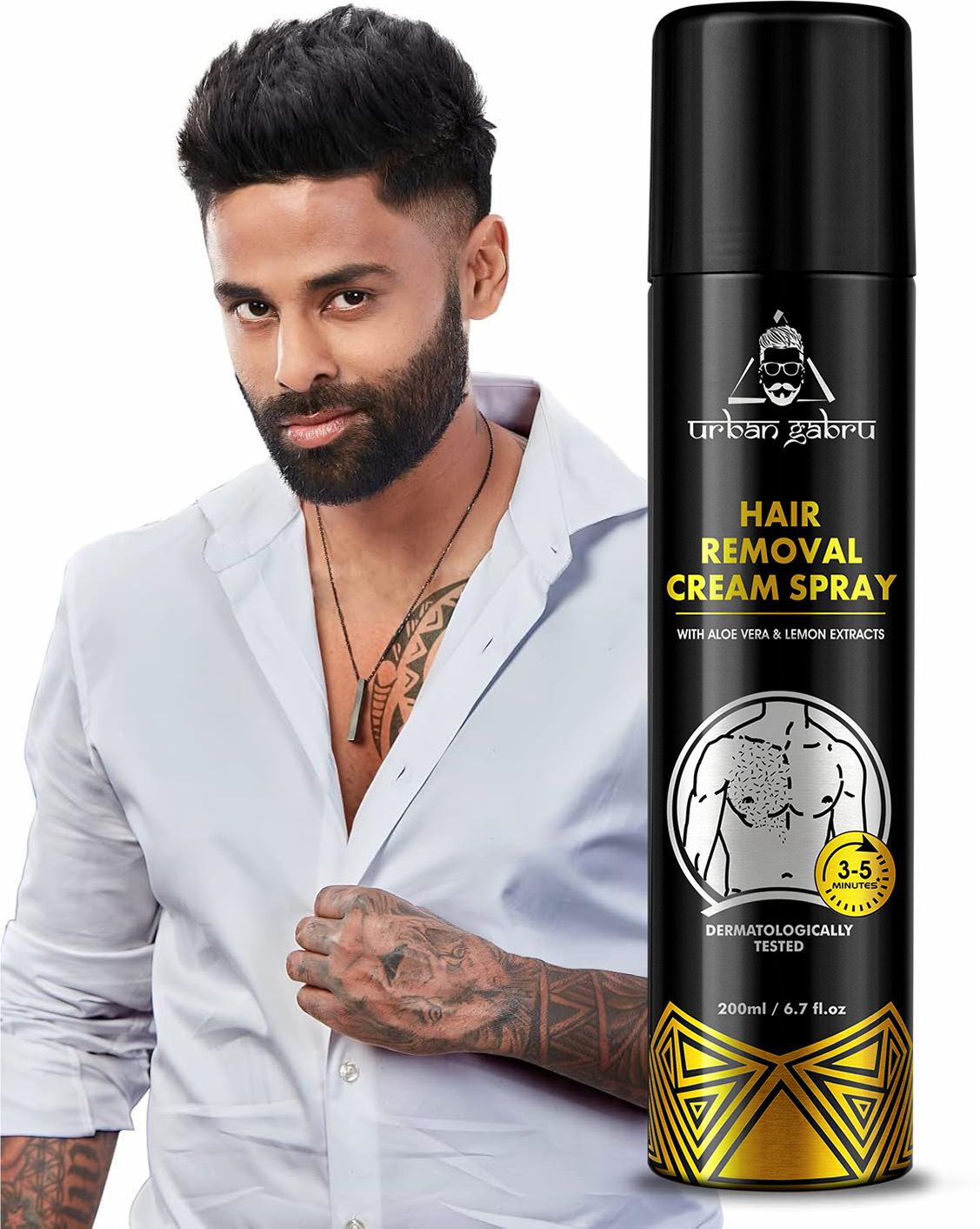 urbangabru Hair Removal Cream for Men Chest, Back, Legs, Under Arms & Intimate Area Spray-picture-7
