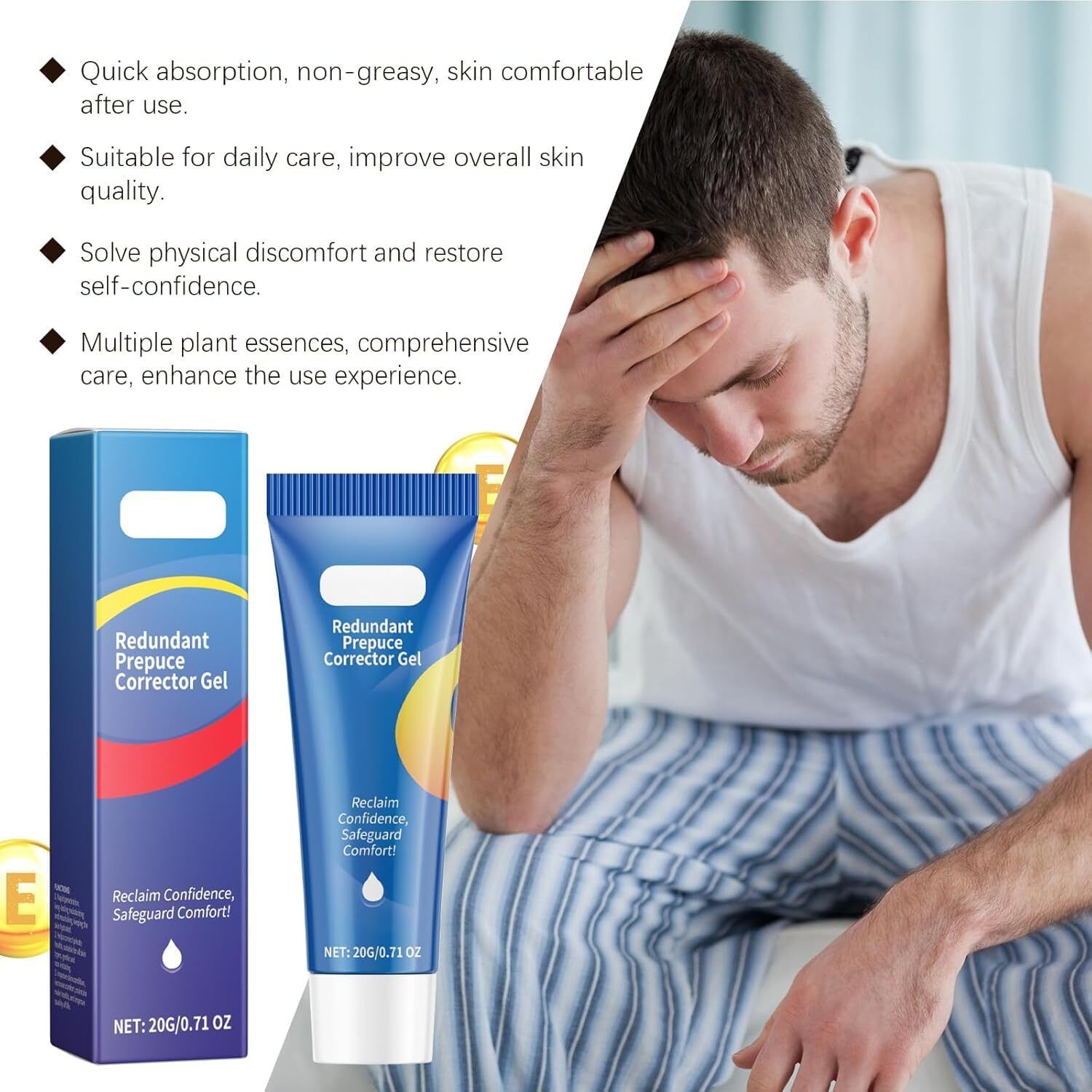 Redundant Prepuce Corrector Gel 2.0 for Men | Fast Absorbing Daily Care Gel Lubricant-image-1