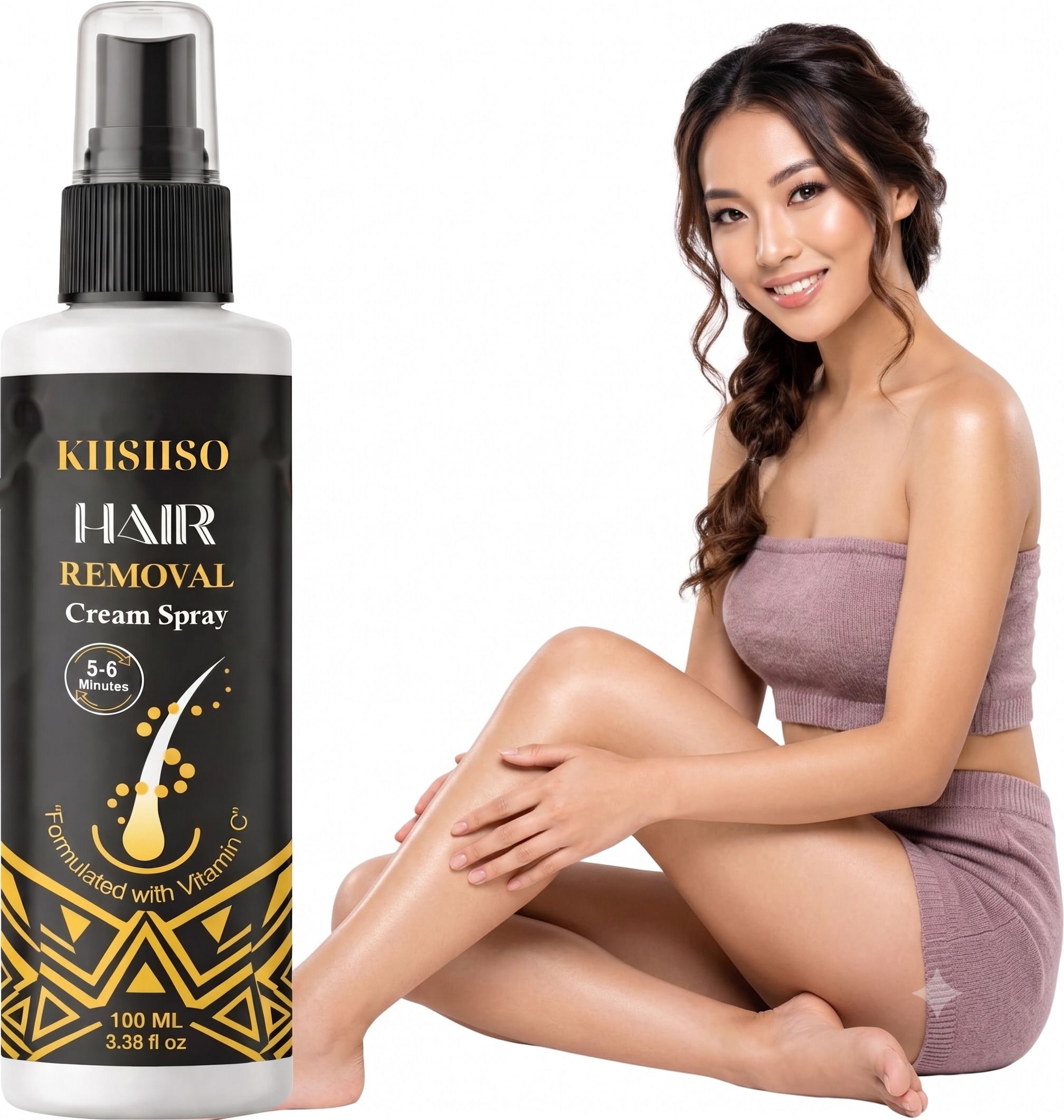 Quick Hair Removal Spray 100ml Bottle - Silky Smooth Finish, For Body Hair Cream-image-31