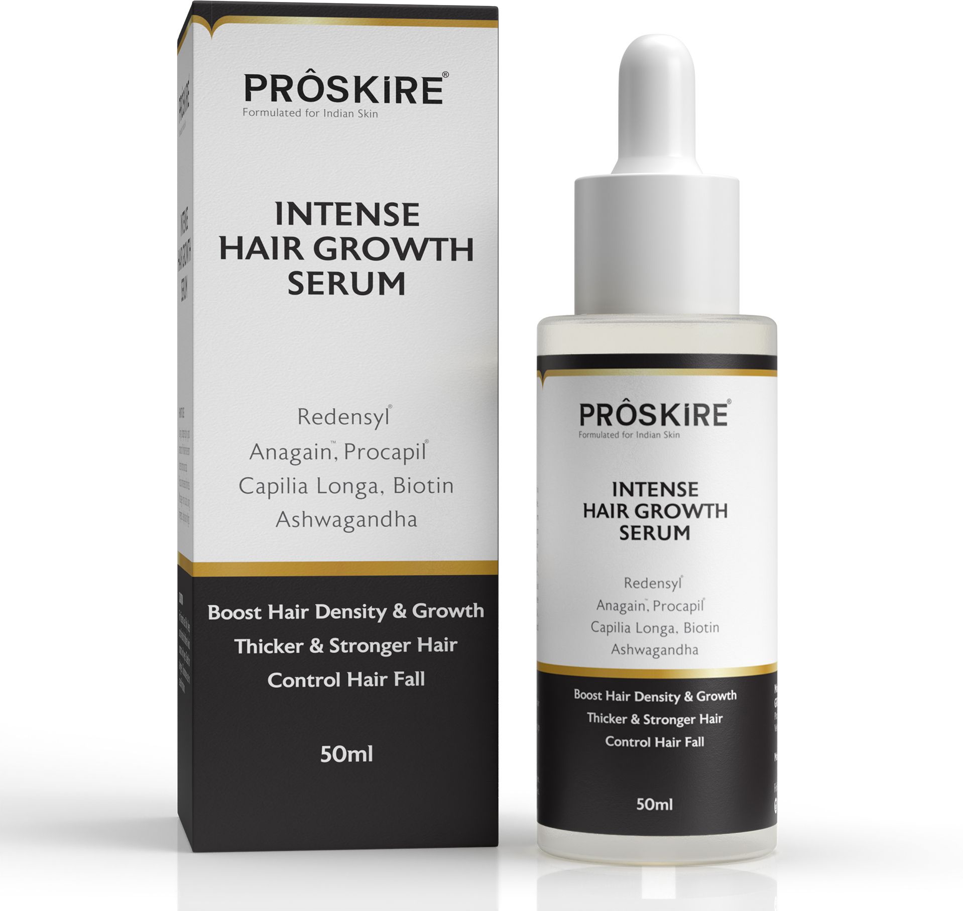 Intense Hair Growth Serum For Hair Fall Control, Density & Growth | Men & Women