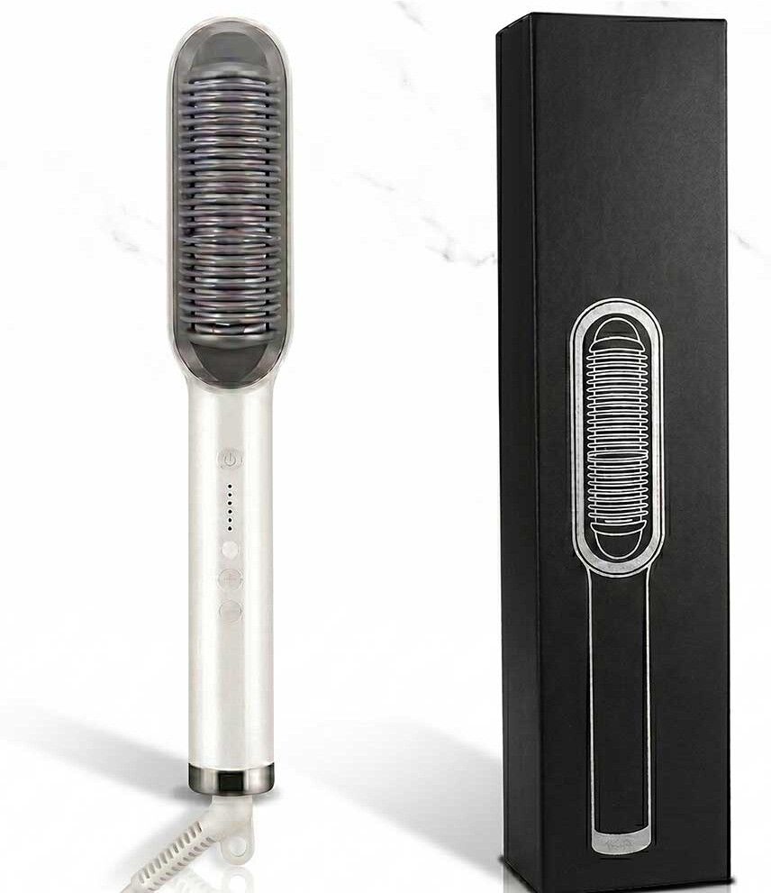 Frinzoo SmoothStyle Pro Portable Hair Iron Brush for Quick Salon Style Hair Straightening Hair Straightener-image-19