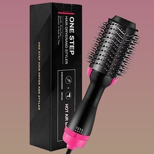WIZMATE One-Step Step Hair Blowdryer Volume-Boost Warm Air plus Styler oneestep396 Hair Straightener-image-33