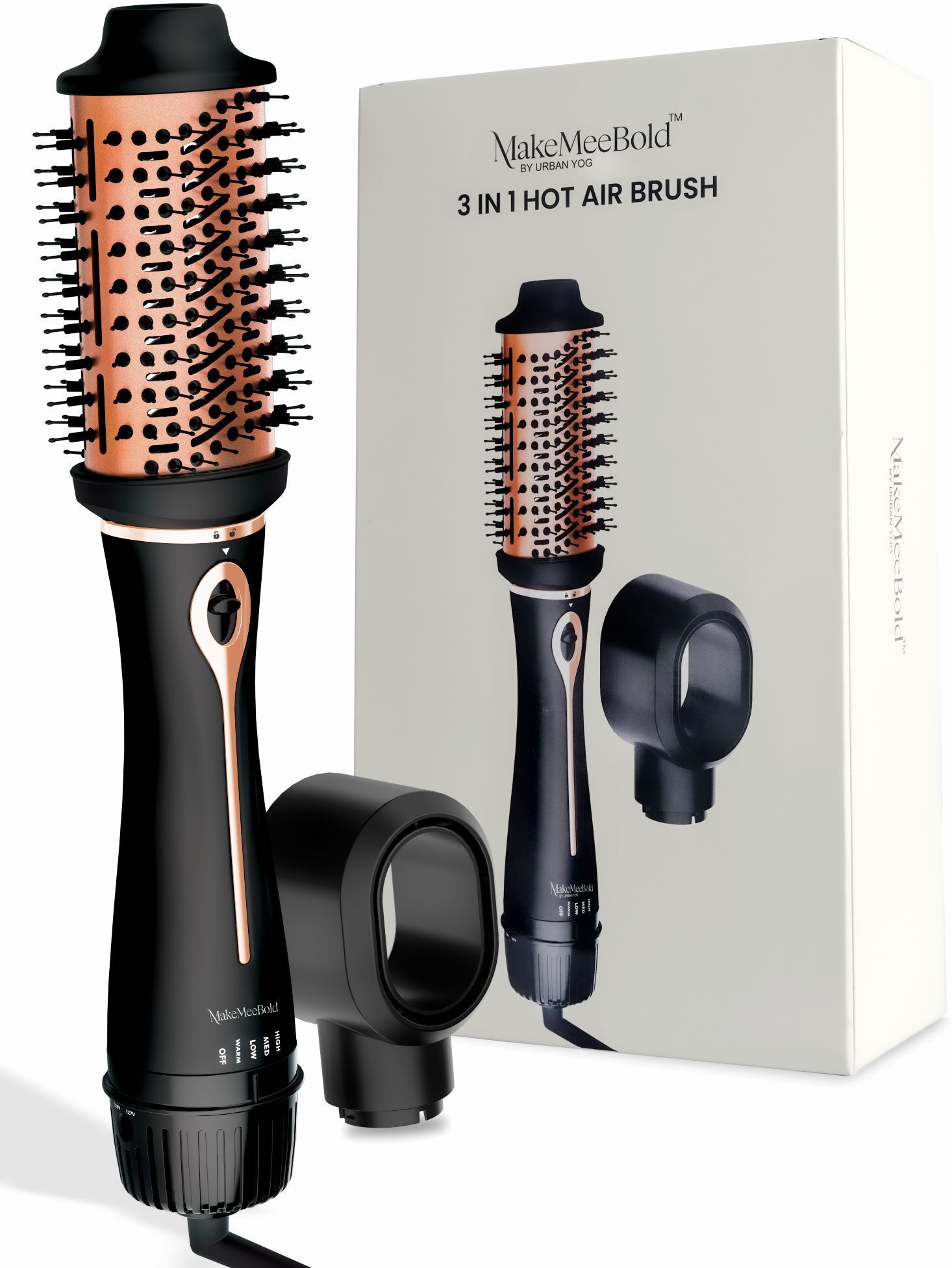 URBANYOG 3 in 1 Hot Air Brush for Women | One Step Dryer, Volumizer and Hair Straightener Brush