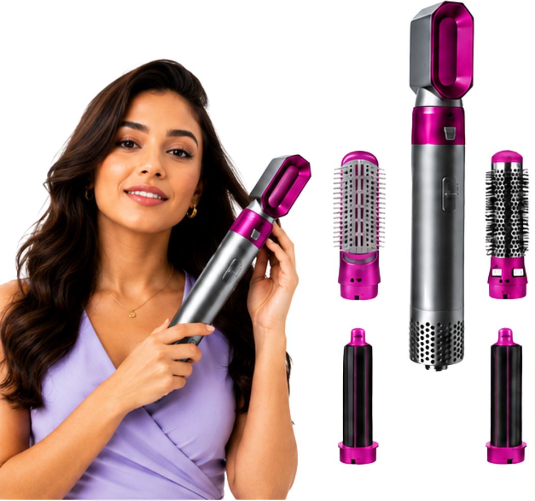 VKG Venus 5 In 1 Hair Styling Brush Dryer Volumizer Straightener Curler Comb 5 In 1 Hair Styling Brush Dryer Volumizer Straightener Curler Comb Hair Straightener-image-47