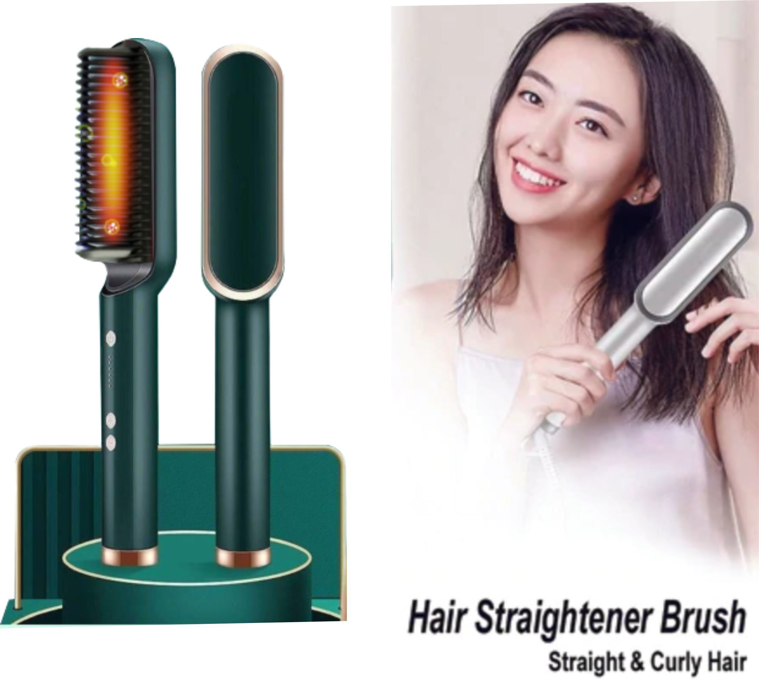 TOT Hair Brush Curling Anti-perm Straight Hair Comb Hair Iron Hair Styler Tool S49 HC39 Hair Straightener-image-33