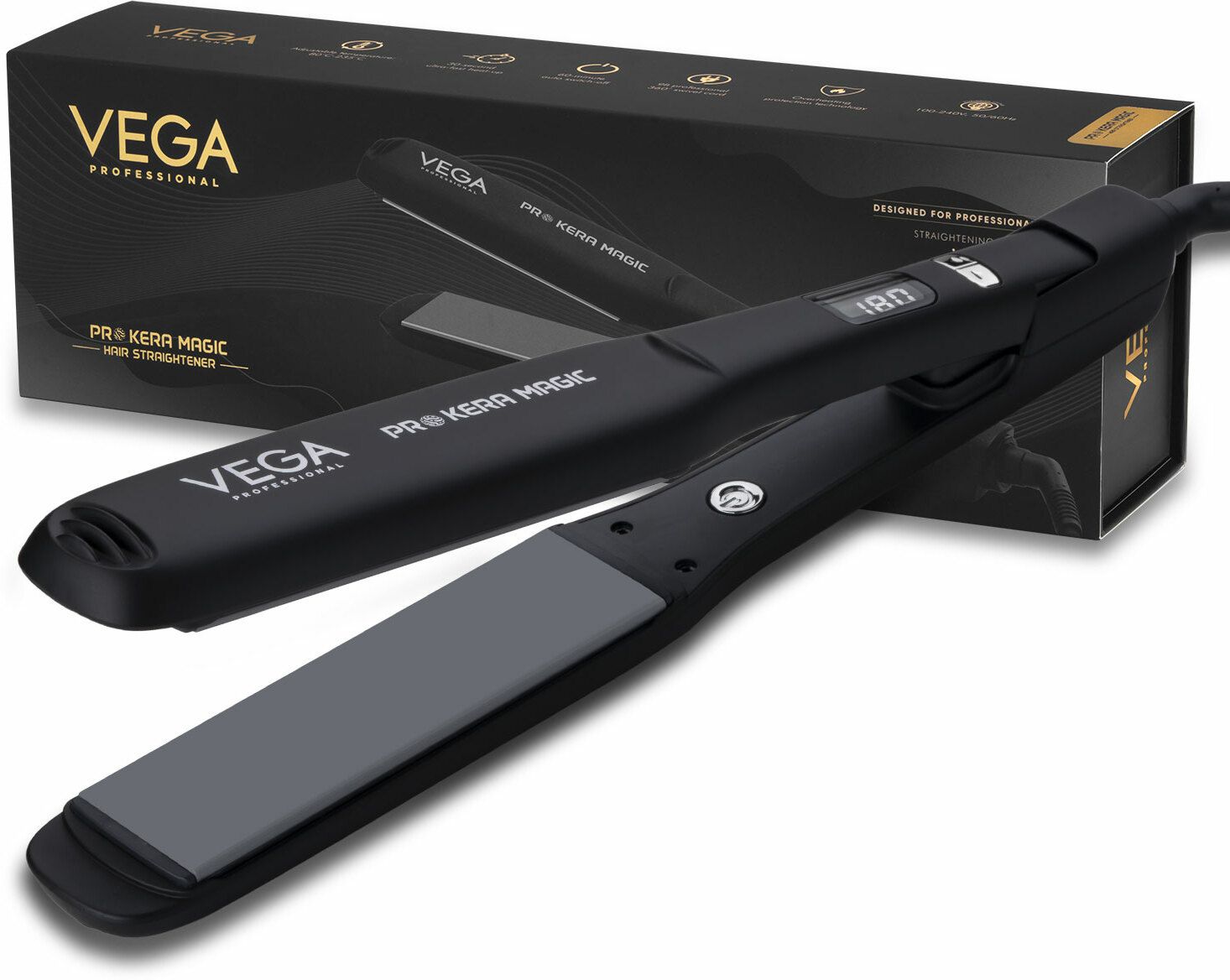 Vega Professional Pro Kera Magic Hair Straightener with, 30 Secs Ultra Fast Heat up, (VPPHS-04) VPPHS-04 Hair Straightener-picture-38