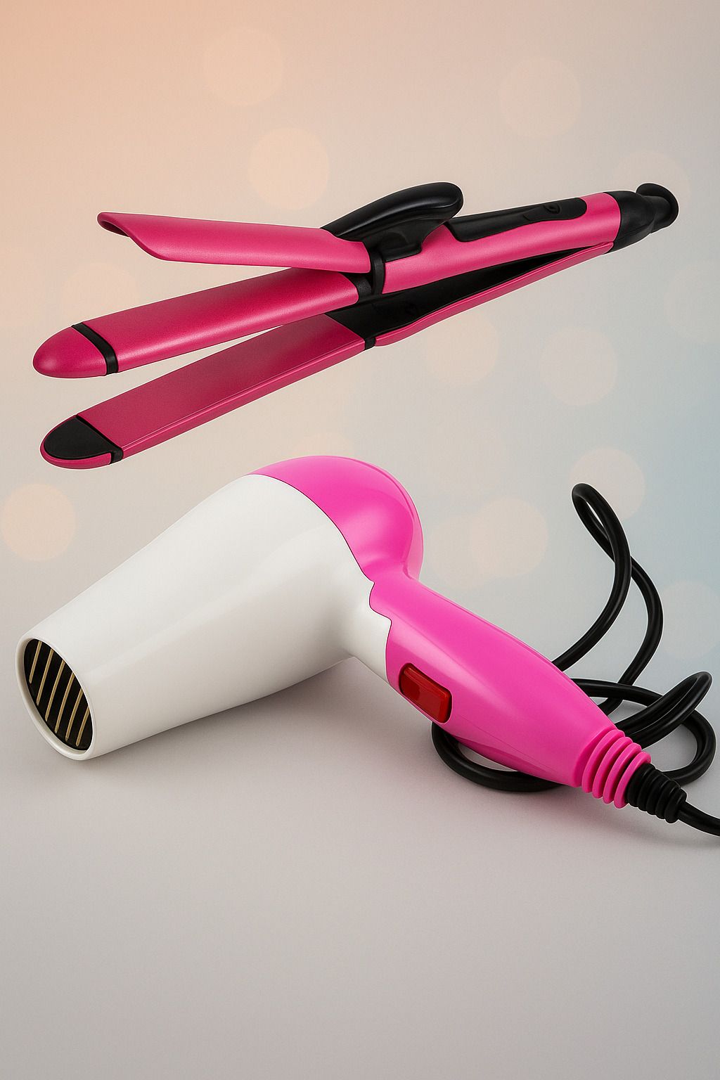 APNA STORE Professional Prefect Hair Styling Set (Combo of 3 Hair Care Items) Hair Dryer 2 in 1 as Curler + Hair Straightener-image-14