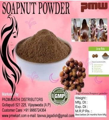 PMW Grade A Natural SoapNut - Reetha - Boondi Kottai - Powder - 100 Grams Hair Styler-image-28