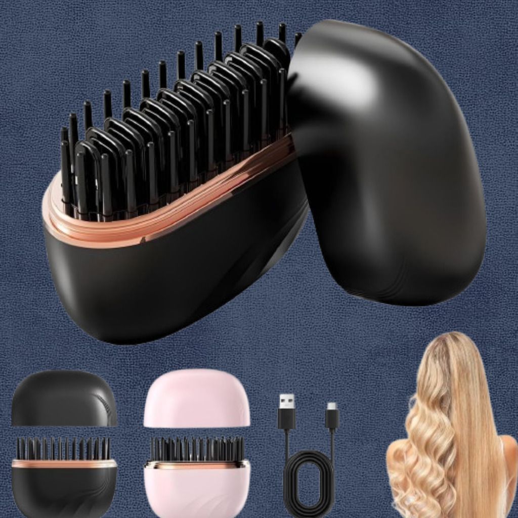 EKISHA Elegant Flex Portable Hair Straightening Styling Brush DreamCraft Hair Styler Hair Straightener-image-49