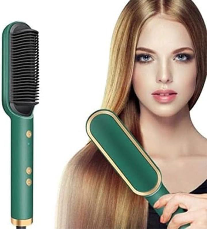 TUNEBUDDY Professional SilkStyle Straightening Comb Brush Ceramic Coated Teeth Smooth D74 Hot Straightening Comb Brush H909B Fast Heating Technology,Anti-Scald DesignV74 Hair Straightener Brush-image-15