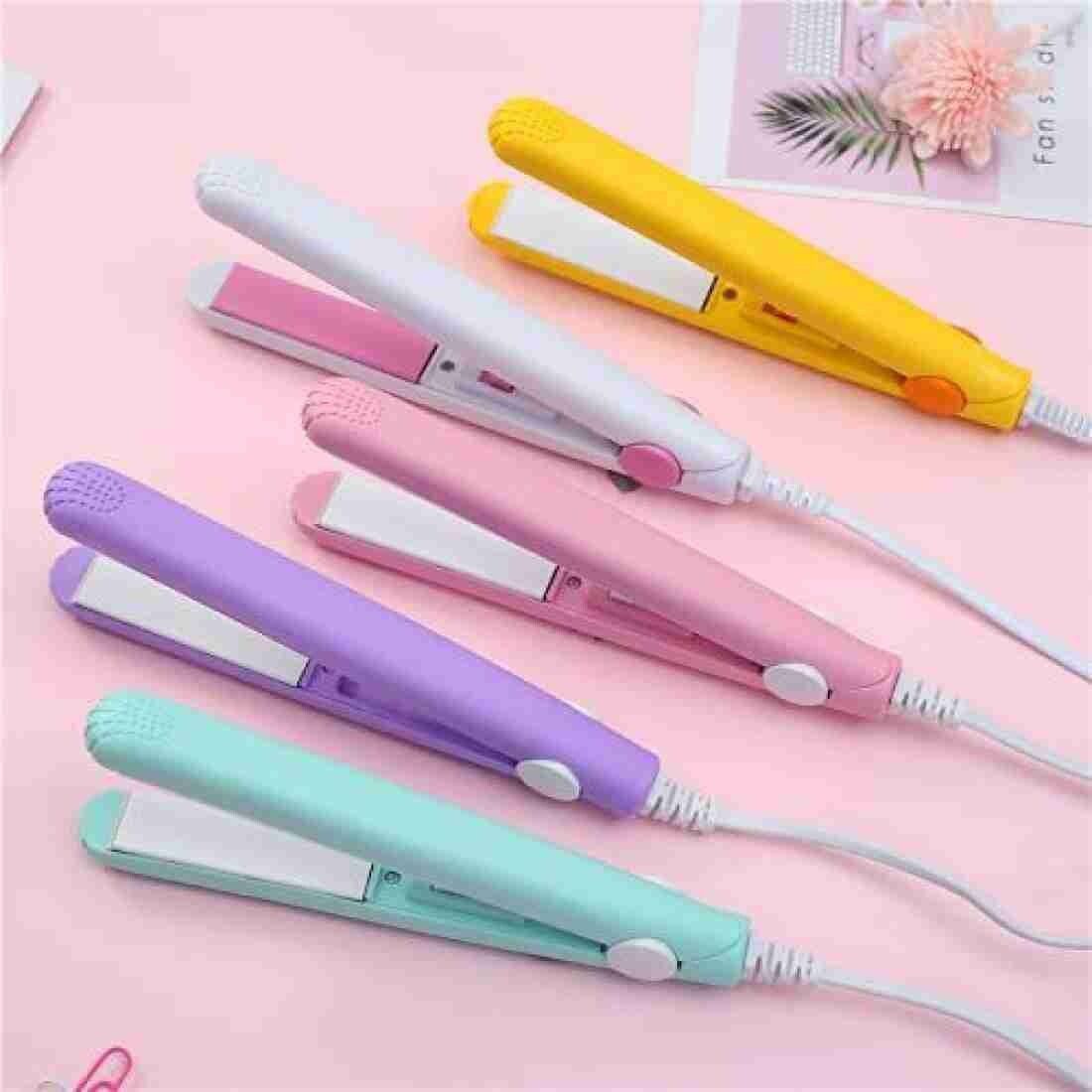 croWay Mini Hair Straightener Crimper Flats Iron Easy To Carry Curl & Straight Hair Iron 0385-2 in 1 Hair Straightener Hair Straightener-image-11
