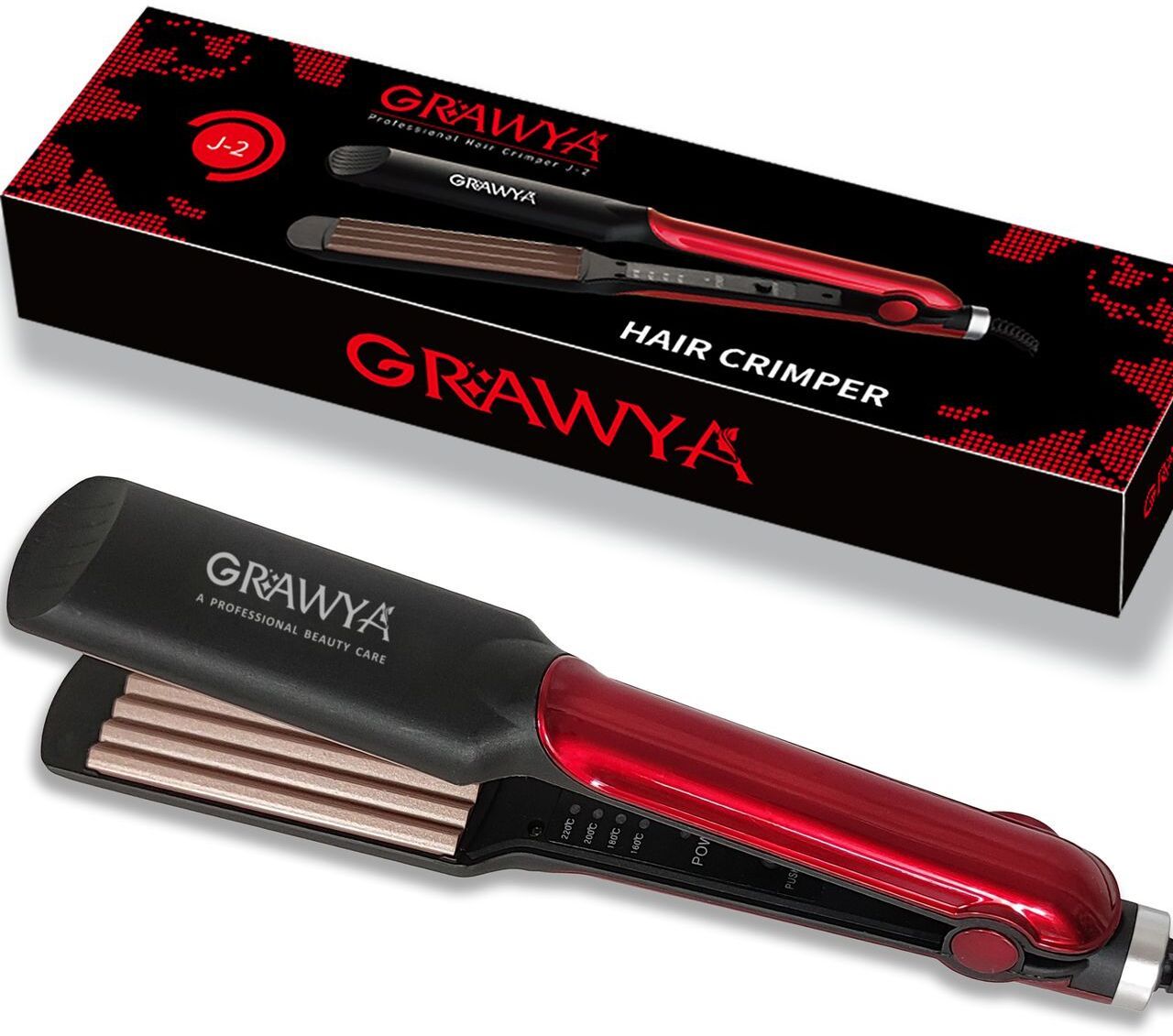 Grawya Professional Hair Crimper With 4 X Protection Coating Electric Hair Crimp & Style Curler Electric Hair Styler