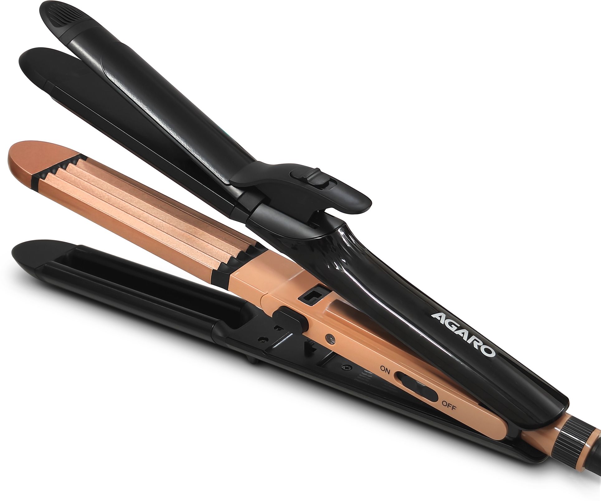 AGARO 4 in1 hair Straightener,Wavy Hair, Crimper, Curler, Hair Styler, Hair Straightener