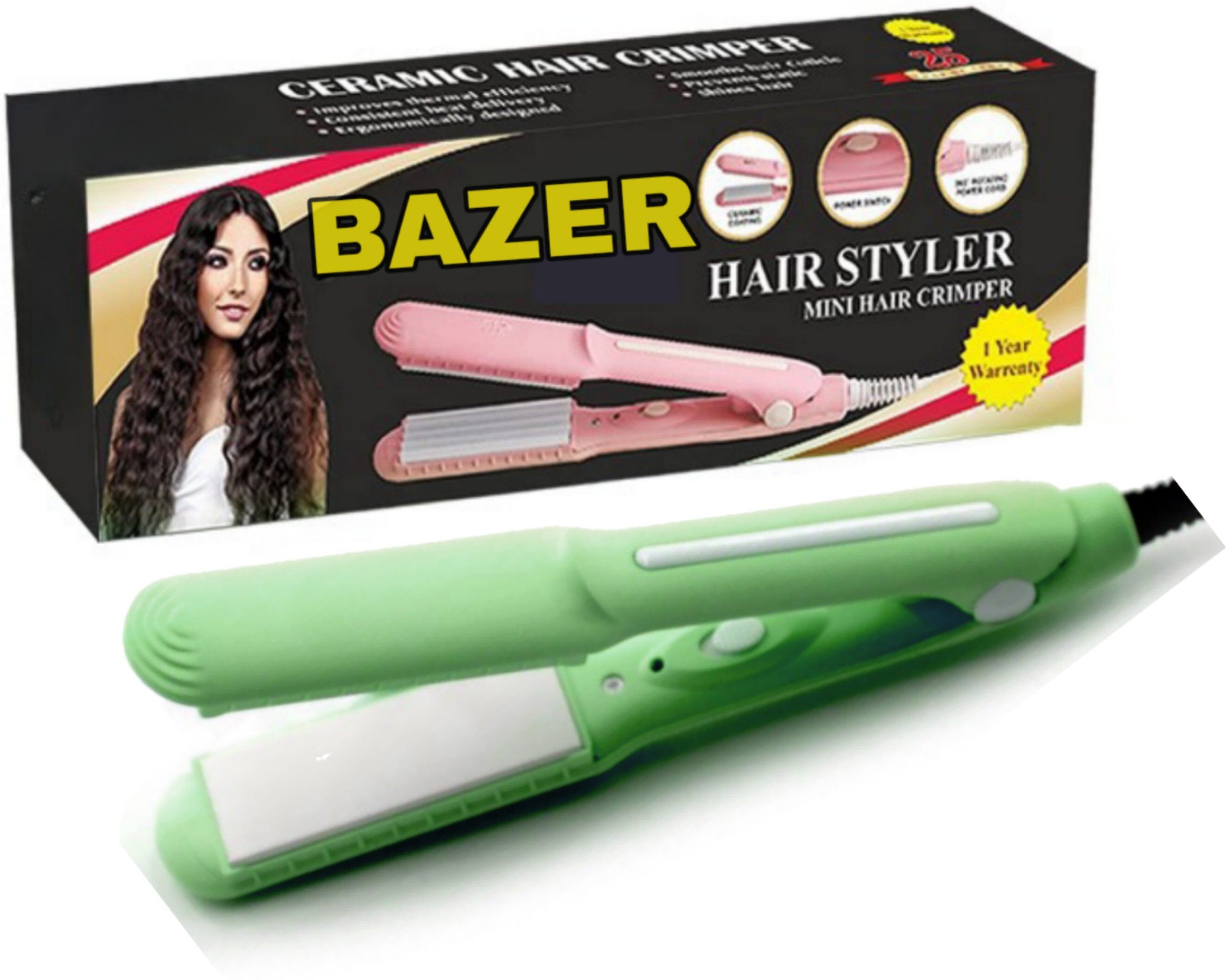 BAZER AT-6006G Women's MINI hair Straightener Styler Machine Hair Styler-image-11