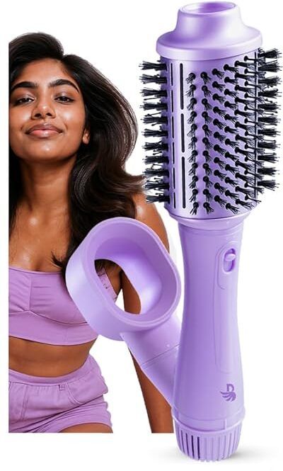 BOMBAE Hairess Volumizer and Dryer Hairess Ionic 3-In-1 Hot Air Brush Hair Dryer, Volumizer, & Straightener Hair Straightener Brush