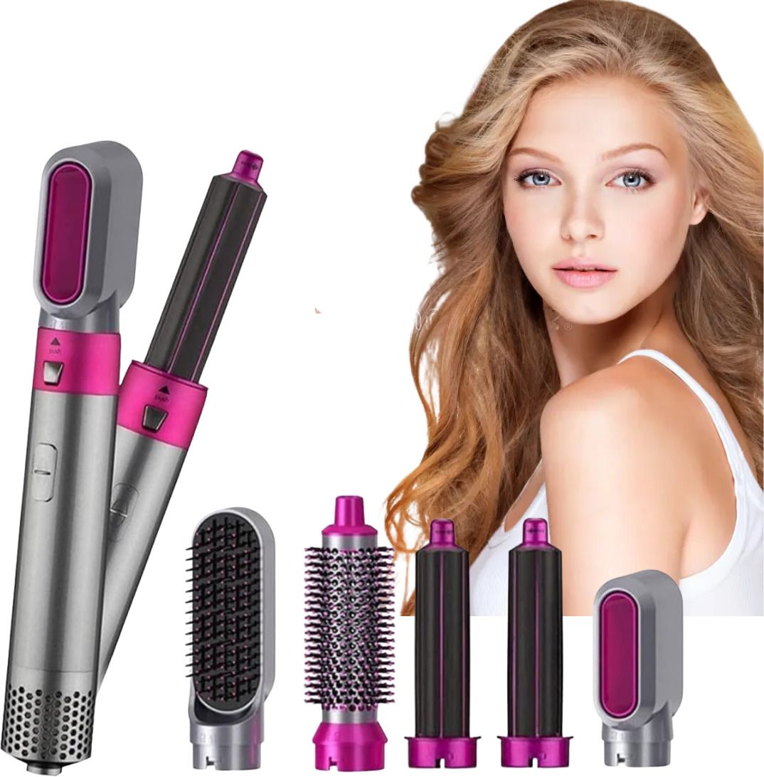 Techelite Next-Gen Hair Styling Device | 5-in-1 Smart Tool multiple attachments for drying, straightening, curling, volumizing Hair Styler-image-39