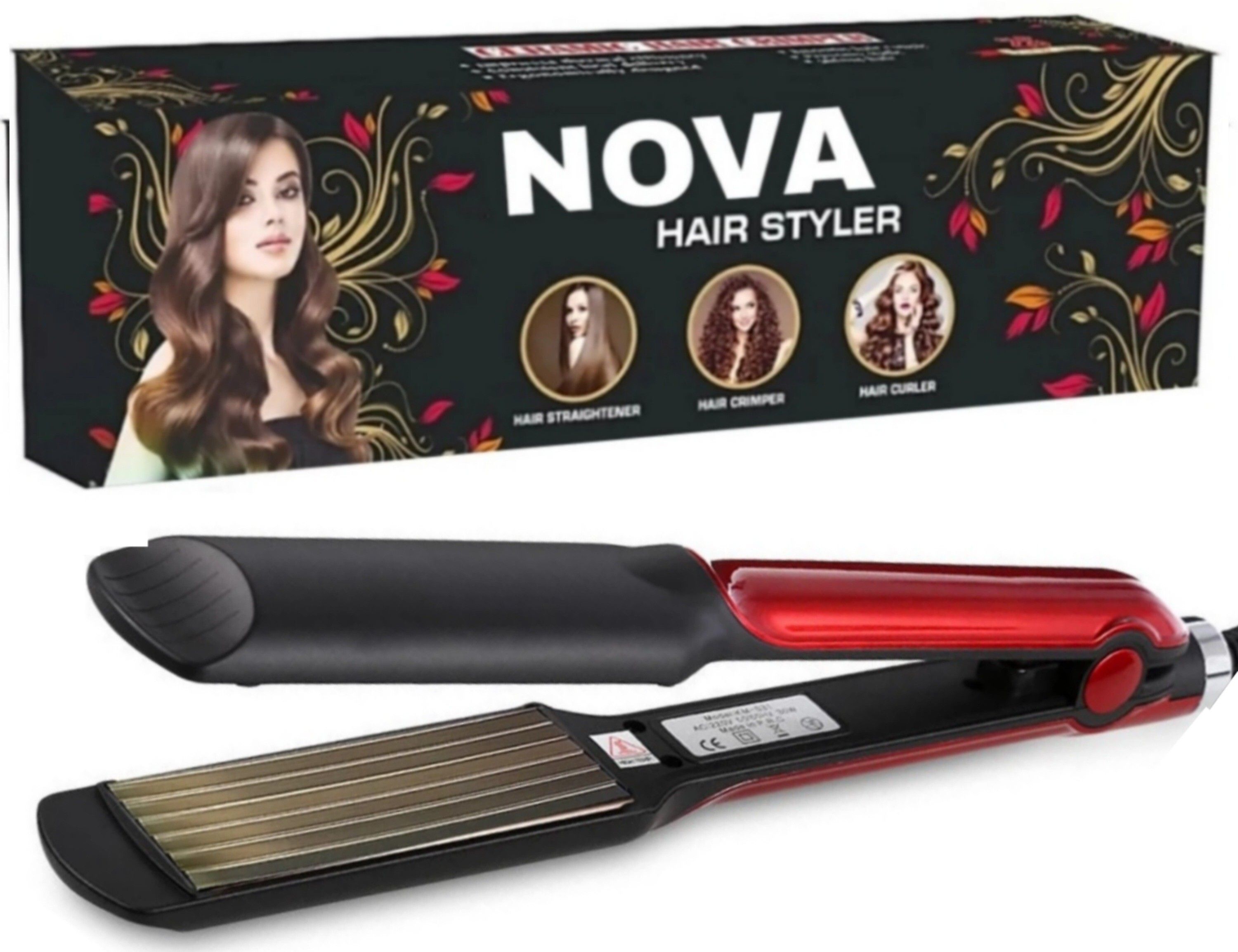 BAZER (NOVA) ND-12 PRO Professional Crimping Machine for Hair Electric Hair Crimper Hair Styler-image-10