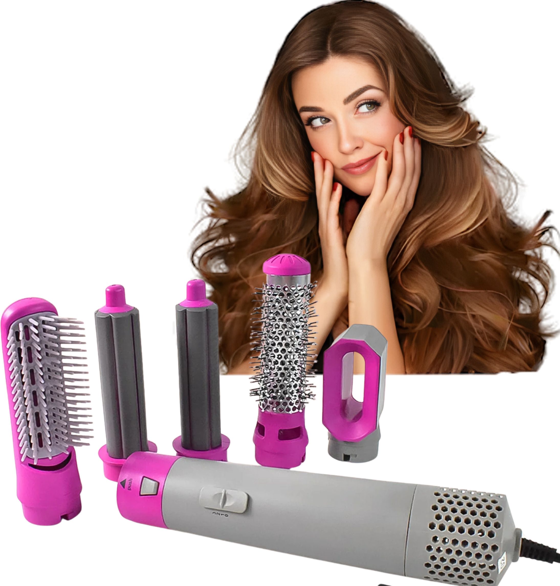 PROSPERA BEST-QUALITY 5 in 1 Hair Styler Kit for Women | Hot Air Brush, Dryer, Curler Hair Dryer Air Brush Styler Hair Styler-image-11