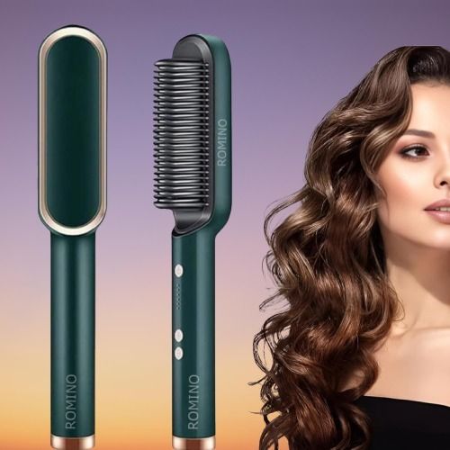 OceanCo Electric Hair Straightener Brush Fast Heating Anti-Scald Styling Comb Women Hair Straightener Brush-image-20