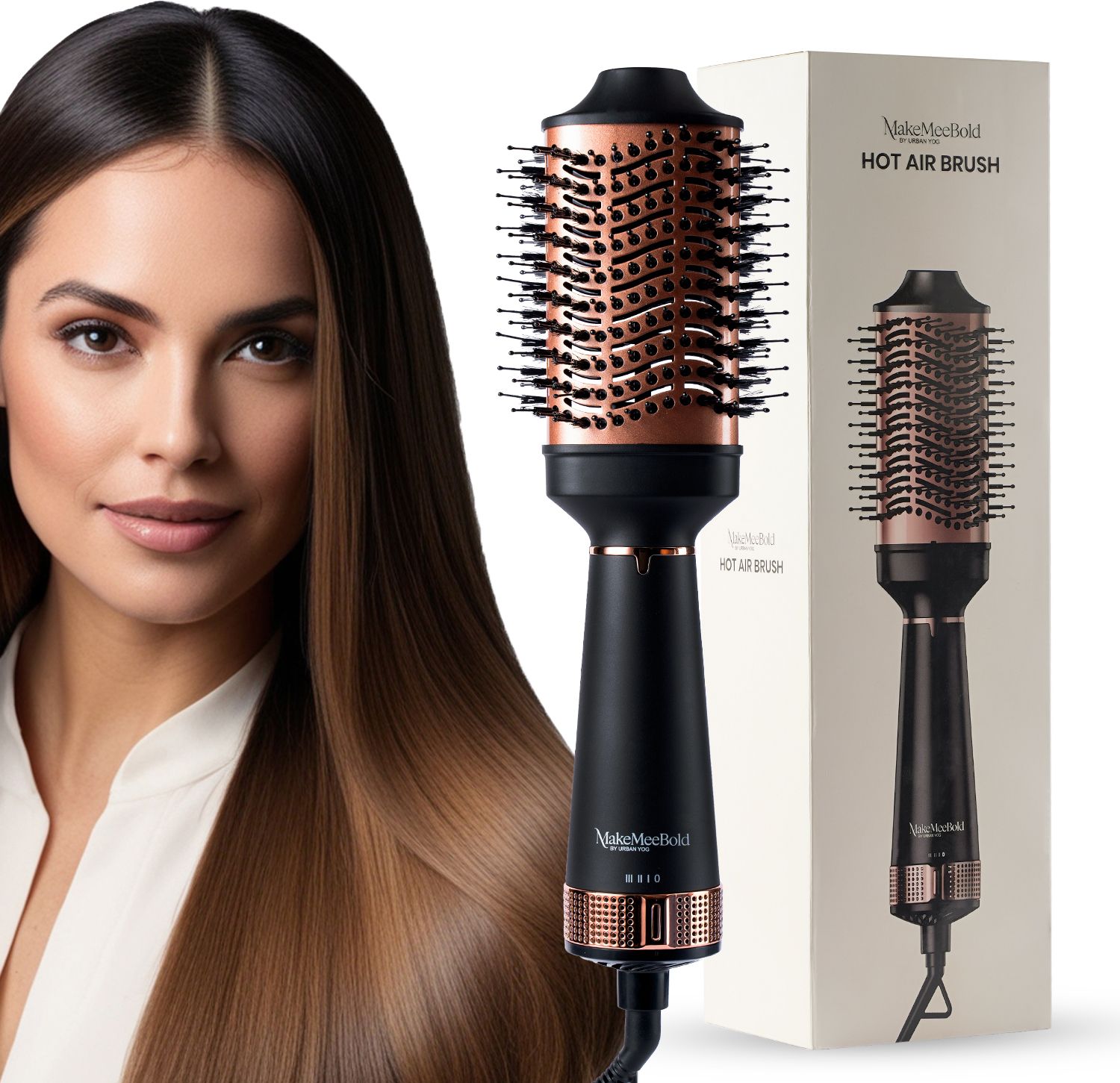 MakeMeeBold Hot Air Brush for Women | Dryer, Straightener and Volumizer Hair Dryer