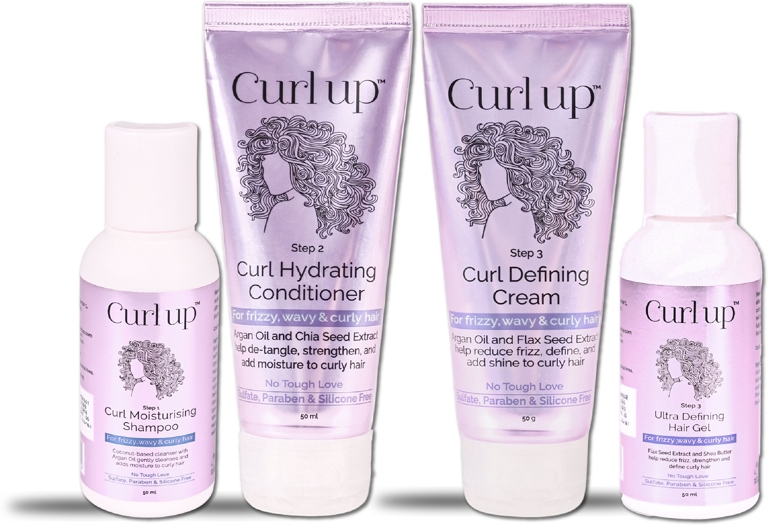 Ultra Defining Bundle| Curly Hair Shampoo, Conditioner, Cream & Gel ( 200 ml) Hair Styler-image-48