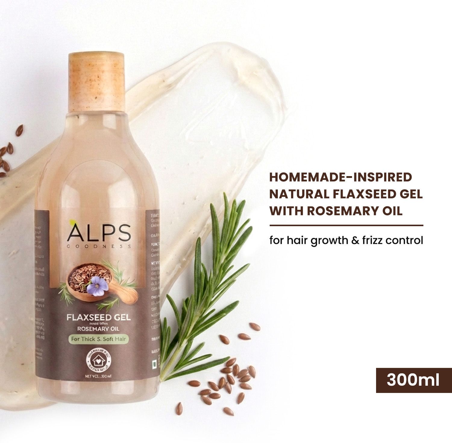 alps goodness Flaxseed, Rosemary & Hibiscus Hair Gel | Hair Mask for Strong & Soft Hair-picture-10