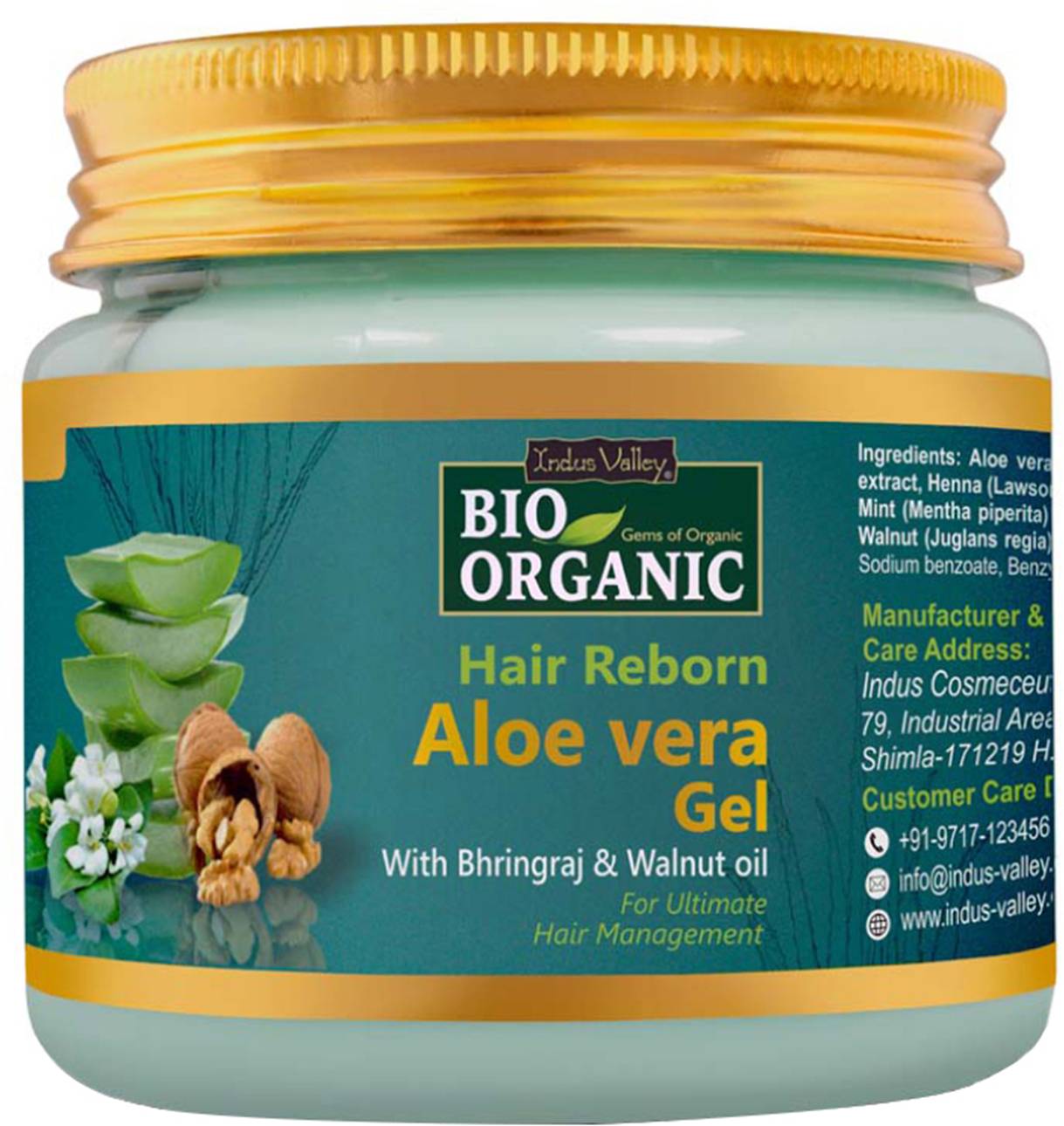 Indus Valley Bio Organic Hair Reborn Aloe Vera Gel W
