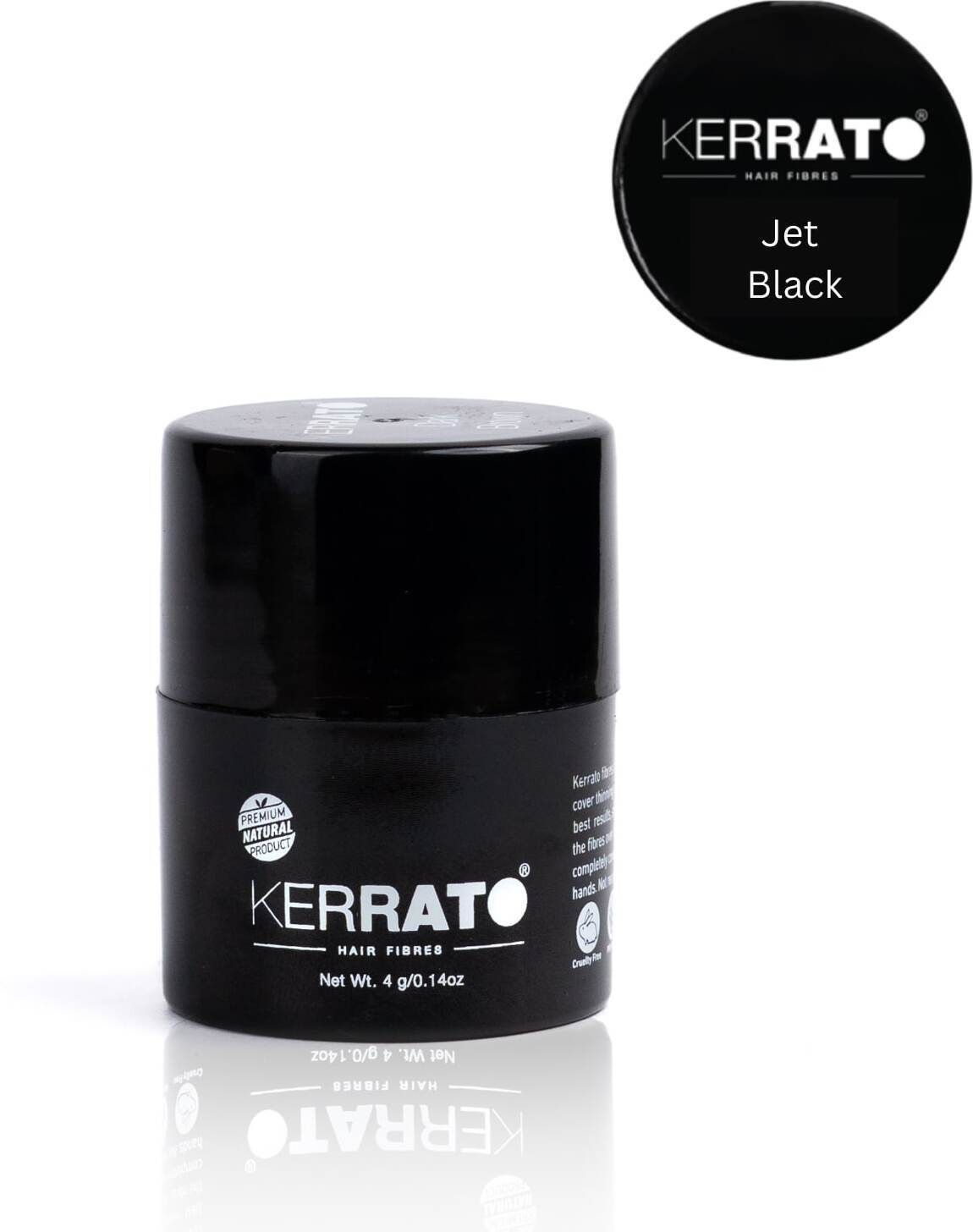 kerrato hair fibres Hair Fibres for Thinning Hair(JET-BLACK) 4g Natural Hair Thickener-picture-22